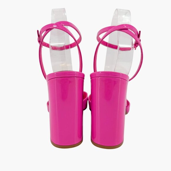 Valentino Garavani One Stud Pumps Pink Patent Leather Block Heel Size 40 US 10 - Picture 7 of 15